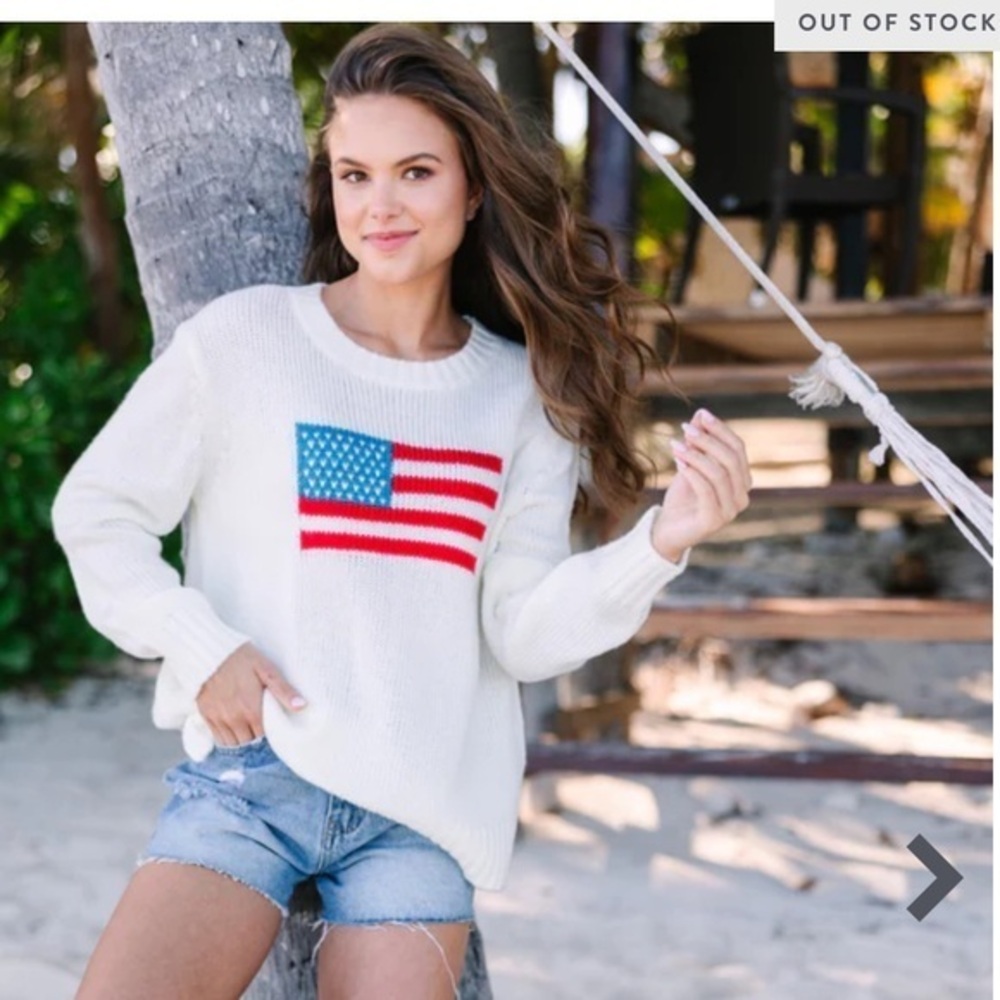 Shop The Mint Boutique American Flag Sweater
